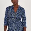 Monsoon Heart Print Linen Top