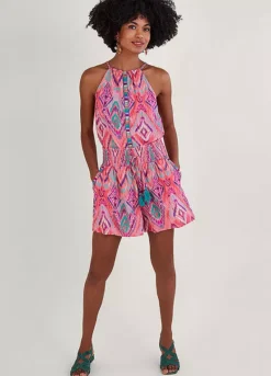 Monsoon Ikat Print Tape Trim Shorts -Garmonic Sales Store Monsoon Ikat Print Tape Trim Shorts12D115FRSP W01