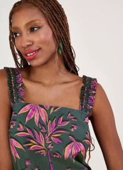 Monsoon Pedra Palm Print Cami Top In Sustainable Cotton -Garmonic Sales Store Monsoon Pedra Palm Print Cami Top in Sustainable Cotton61H741FRSP W03