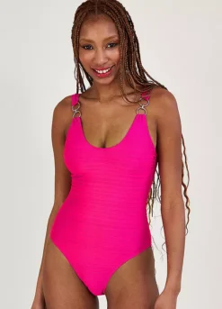 Monsoon Ring Detail Swimsuit With Recycled Polyester