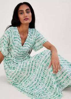 Monsoon Tie Dye Print Shirred Bodice Kaftan Dress -Garmonic Sales Store Monsoon Tie Dye Print Shirred Bodice Kaftan Dress41T350FRSP W02