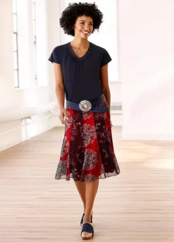 Patterned Maxi Skirt