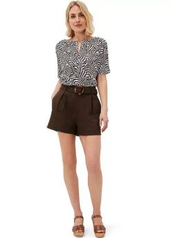 Phase Eight Hazel Belted Linen Shorts -Garmonic Sales Store Phase Eight Hazel Belted Linen Shorts89J766FRSP W04