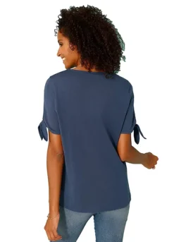 Round Neck Tie-Sleeve Top -Garmonic Sales Store Round Neck Tie Sleeve TopG45479FRSP W01