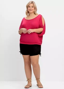 Sheego Ruffle Trim Shorts -Garmonic Sales Store Sheego Ruffle Trim Shorts86H379FRSP W03