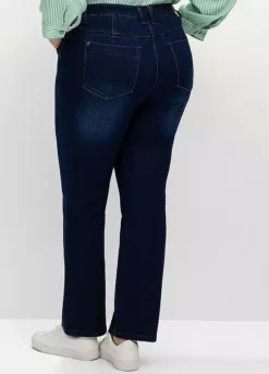Sheego Straight Leg Jeans With Front Piping -Garmonic Sales Store Sheego Straight Leg Jeans with Front Piping86H564FRSP W01