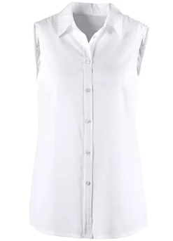 Sleeveless Shirt Collar Blouse 15 Sleeveless Shirt Collar Blouse -Garmonic Sales Store Sleeveless Shirt Collar BlouseF37217FRSC
