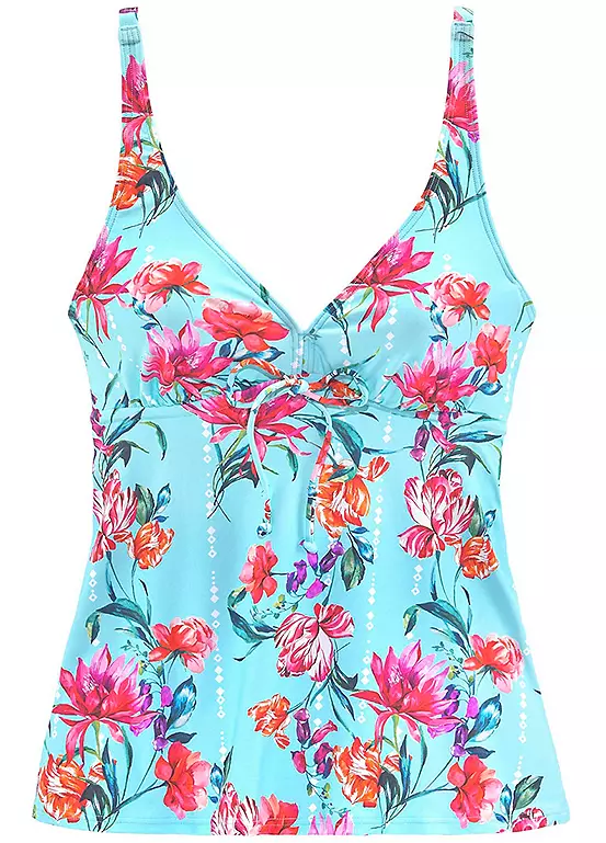Sunseeker ’Modern’ Floral Print Underwired Tankini Top 8 Sunseeker ’Modern’ Floral Print Underwired Tankini Top - Image 8