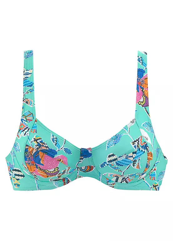 Sunseeker Patchwork Floral Print Underwired Bikini Top 2 Sunseeker Patchwork Floral Print Underwired Bikini Top - Image 2