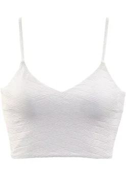 Sunseeker Textured Pattern Cropped Bikini Top -Garmonic Sales Store Sunseeker Textured Pattern Cropped Bikini Top92064822FRSC