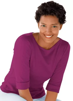 Three-Quarter Sleeve Top -Garmonic Sales Store Three Quarter Sleeve TopG57337FRSP