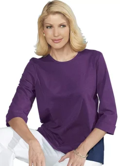 Three-Quarter Sleeve Top -Garmonic Sales Store Three Quarter Sleeve TopH80297FRSP