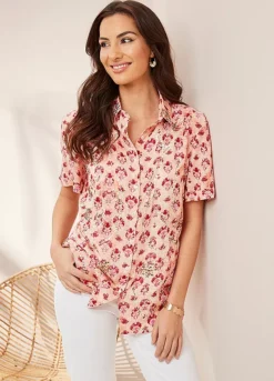 Together! Together Sequin Detail Print Shirt