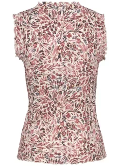 Vivance Floral Print Sleeveless Blouse -Garmonic Sales Store Vivance Floral Print Sleeveless Blouse18313053FRSC W01