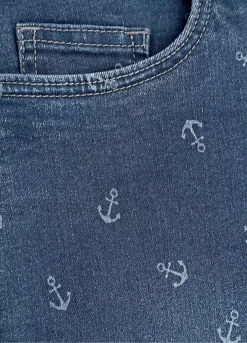 Witt Anchor Print Cropped Jeans 9 Witt Anchor Print Cropped Jeans -Garmonic Sales Store Witt Anchor Print Cropped JeansE57735FRSP W04
