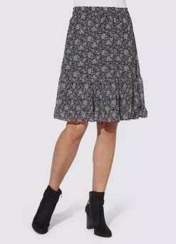 Witt Floral Print Flounce Skirt