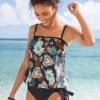Bonprix Bandeau Paisley Print Tankini Set