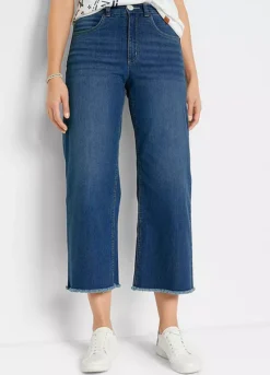 Bonprix Cropped Wide Leg Jeans
