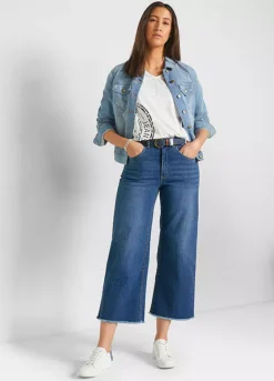 Bonprix Cropped Wide Leg Jeans -Garmonic Sales Store bonprix Cropped Wide Leg Jeans925563FRSP W04