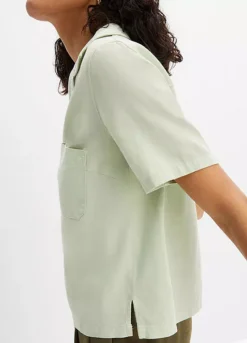 Bonprix Linen Blend Short Sleeve Blouse -Garmonic Sales Store bonprix Linen Blend Short Sleeve Blouse943788FRSP W02