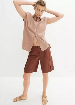 Bonprix Linen Mix Cargo Shorts -Garmonic Sales Store bonprix Linen Mix Cargo Shorts915140FRSP W04