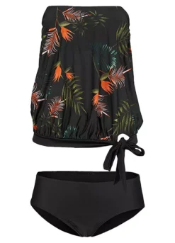 Bonprix Palm Leaf Bandeau Tankini Set -Garmonic Sales Store bonprix Palm Leaf Bandeau Tankini Set922655FRSC