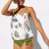 Bonprix Palm Leaf Bandeau Tankini Set