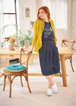 Bonprix Pleated Denim Skirt -Garmonic Sales Store bonprix Pleated Denim Skirt936453FRSL