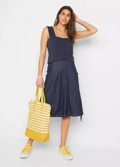 Bonprix Pleated Denim Skirt -Garmonic Sales Store bonprix Pleated Denim Skirt936453FRSP W04