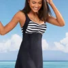 Bonprix Stripy Longline Tankini Set