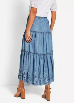 Bonprix Tiered Denim Skirt -Garmonic Sales Store bonprix Tiered Denim Skirt954294FRSP W01