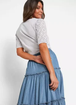 Bonprix Tiered Denim Skirt -Garmonic Sales Store bonprix Tiered Denim Skirt954294FRSP W02