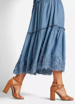 Bonprix Tiered Denim Skirt -Garmonic Sales Store bonprix Tiered Denim Skirt954294FRSP W03