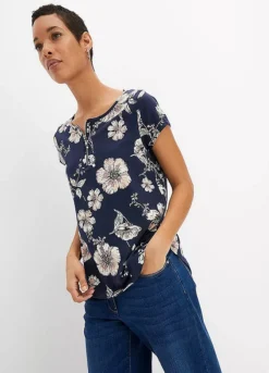 Bonprix Zip Collar Top